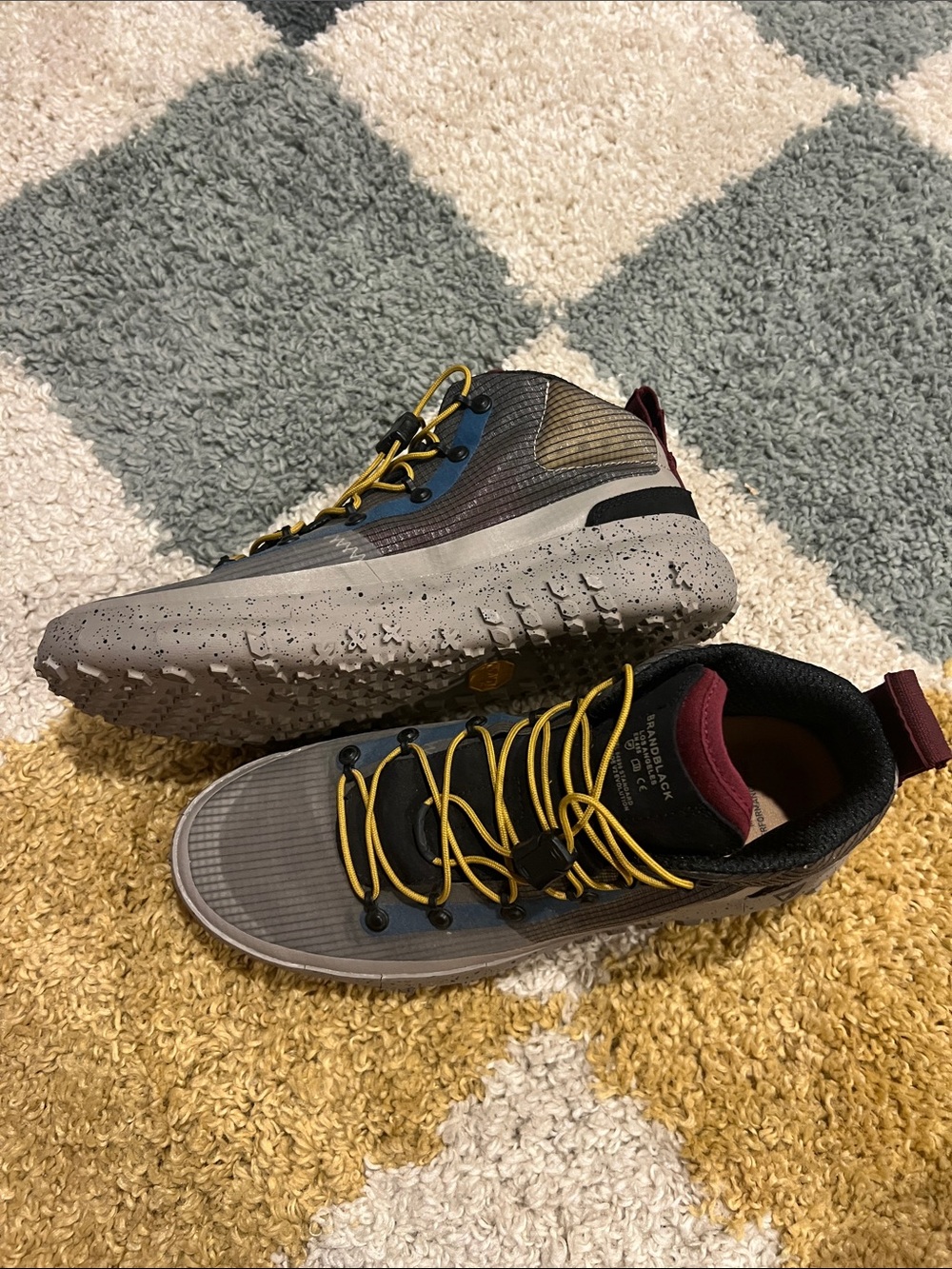 Brandblack Sansin Gray and Burgundy Hybrid Hiking Shoe - Picture 5 of 10